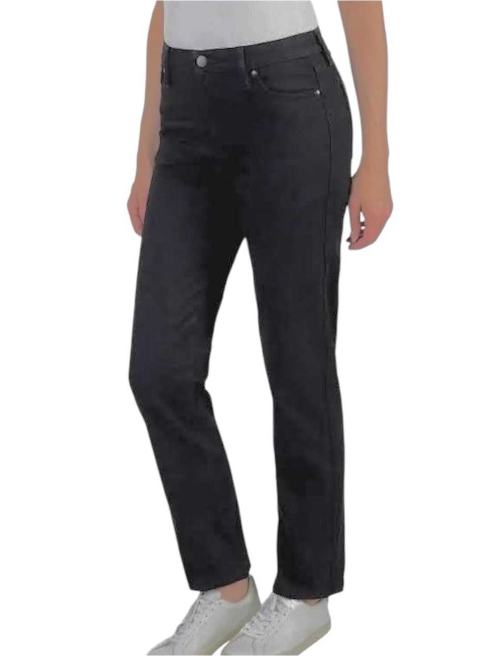 Buffalo David Bitton ALYSSA High Rise Straight Leg Stretch Jeans Black Sz 12 NWT